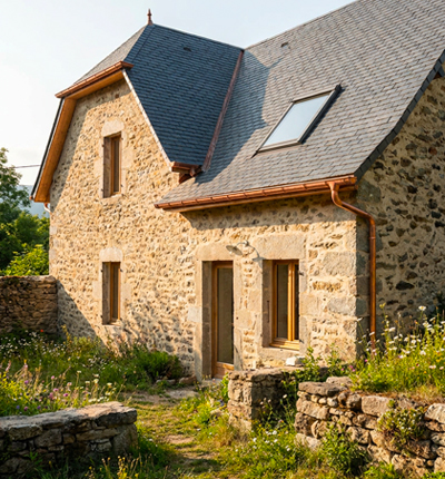 Toiture de maison rénovée à Saint Girons